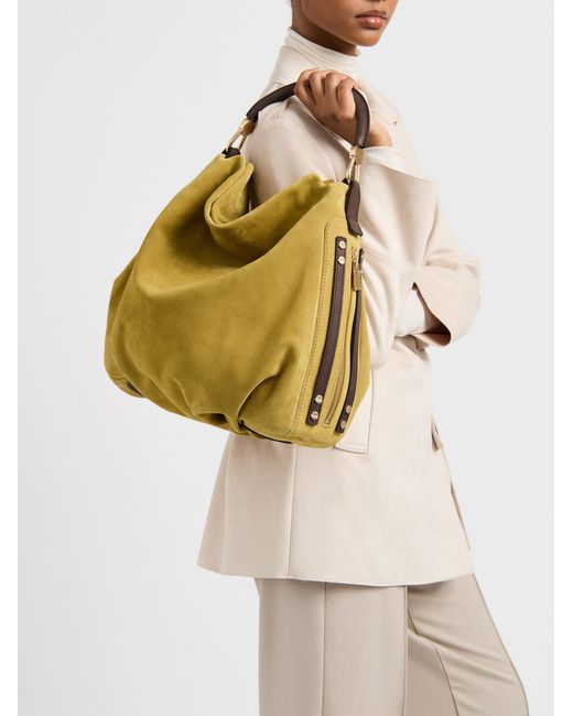 Bice Borsa Hobo Medium di Borbonese in Yellow