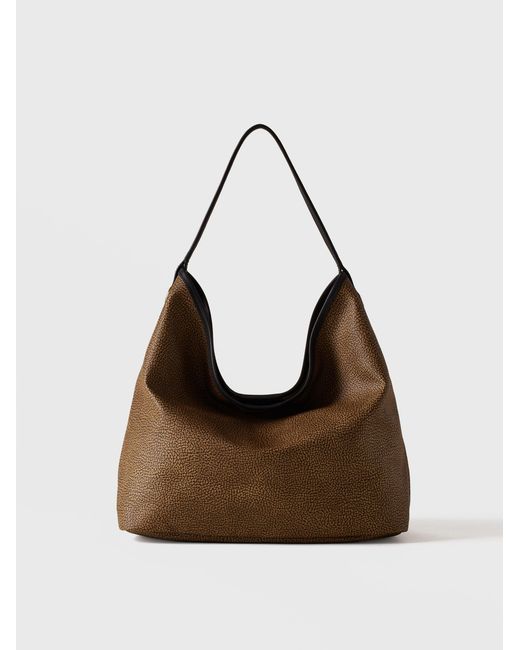 Flight Borsa Hobo Medium di Borbonese in Natural