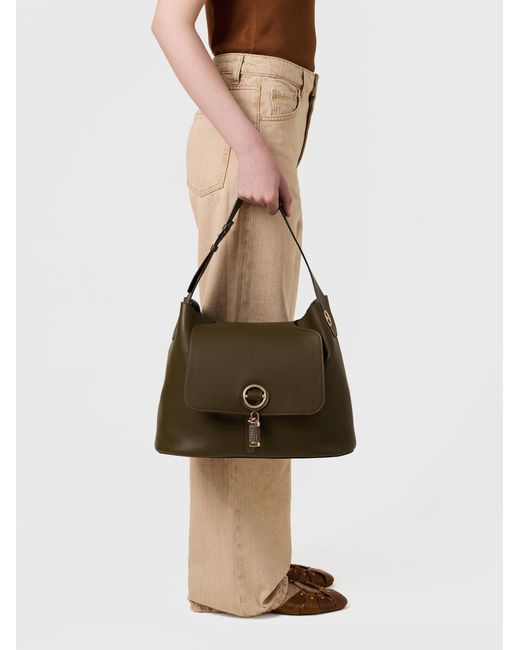 Premiere Borsa Hobo Medium di Borbonese in Natural