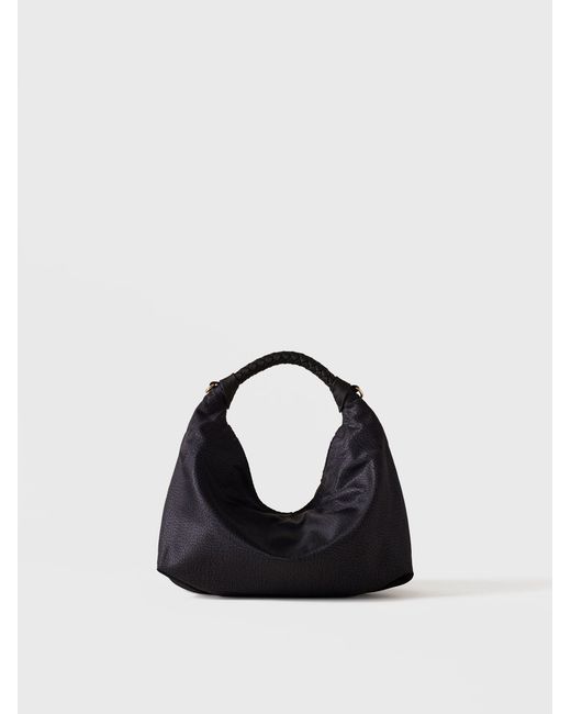 Plie Borsa Hobo Small di Borbonese in Black