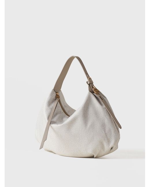 Prive Borsa Hobo Medium di Borbonese in Natural