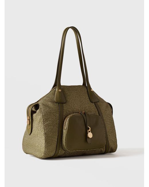Poche Borsa Shopping Medium di Borbonese in Natural