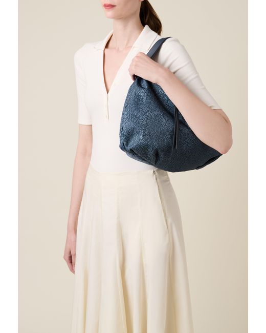 Prive Borsa Hobo Medium di Borbonese in Blue