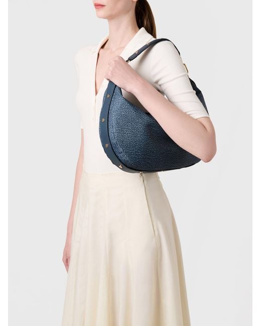 Frame Borsa Hobo Medium di Borbonese in Blue