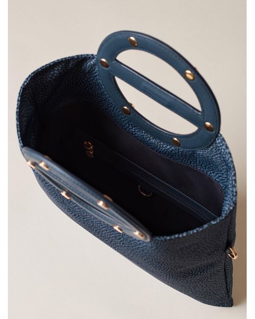 Vis A Vis Tracolla Small di Borbonese in Blue