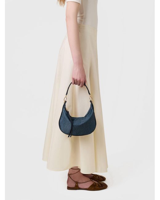 Frame Borsa Hobo Small di Borbonese in Blue