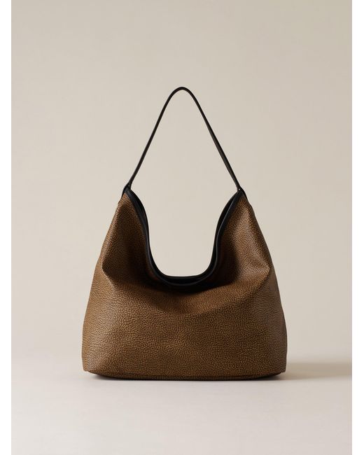 Flight Borsa Hobo Medium di Borbonese in Natural