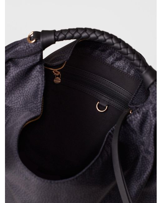 Plie Borsa Hobo Medium di Borbonese in Black
