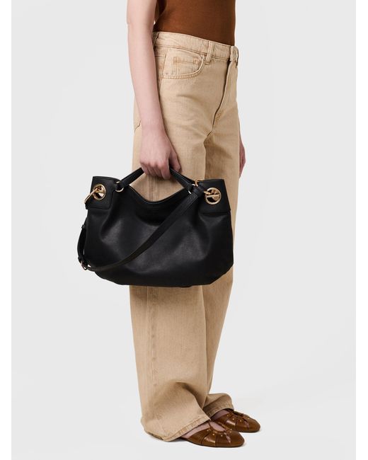 London Borsa Hobo Medium di Borbonese in Black