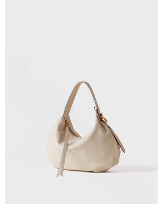 Prive Borsa Hobo Small di Borbonese in Natural