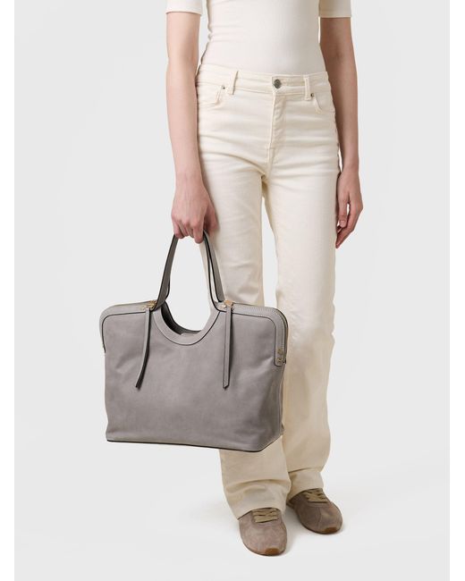 Bice Borsa Shopping Large di Borbonese in Natural
