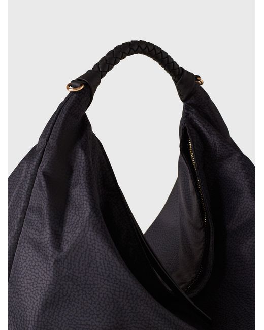 Plie Borsa Hobo Medium di Borbonese in Black
