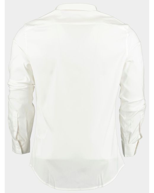 Armani Exchange Casual Hemd Lange Mouw Blauw in het White voor heren