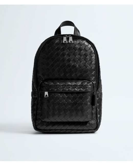 Bottega Veneta Black Small Intrecciato Backpack for men