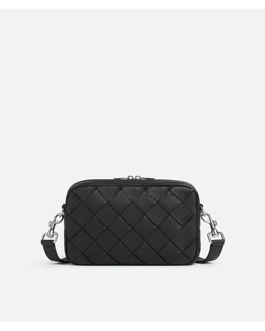 Bottega Veneta Black Small Intrecciato Camera Bag for men