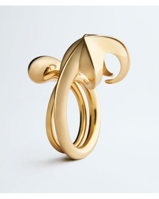 Bottega Veneta Metallic Drop Ring