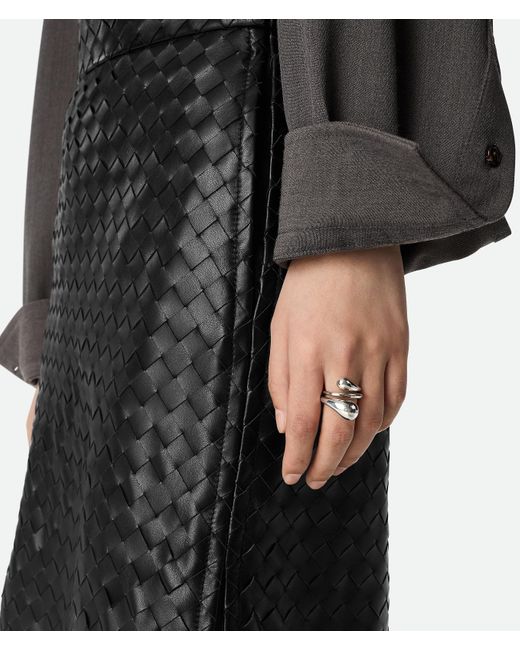 Bottega Veneta Black Drop Ring