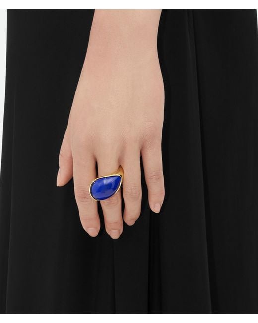 Bottega Veneta Blue Drop Ring Mit Lapislazuli