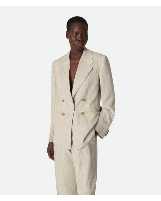 Bottega Veneta Natural Viscose Silk Jacket