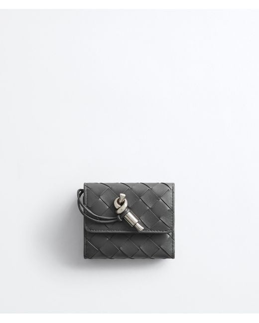 Bottega Veneta Gray Andiamo Tri-Fold Wallet
