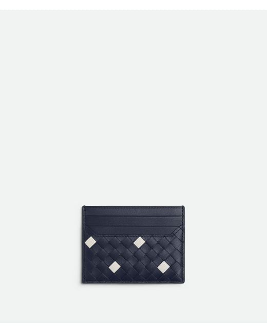 Bottega Veneta Blue Intrecciato Piccolo Card Case for men