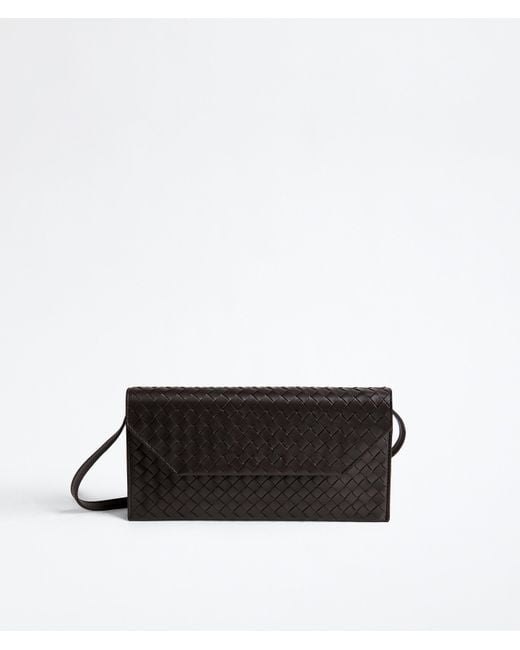 Bottega Veneta Black Intrecciato Piccolo Envelope Pouch