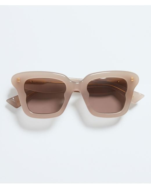 Bottega Veneta White Sophia Ribbon Butterfly Sunglasses