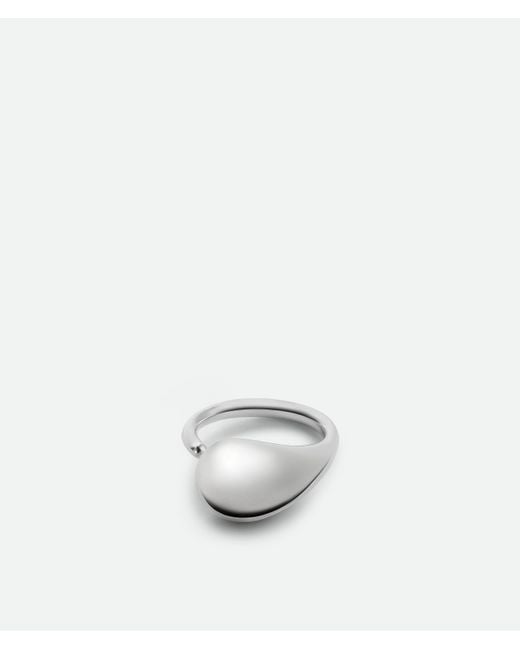 Bottega Veneta White Small Drop Ring