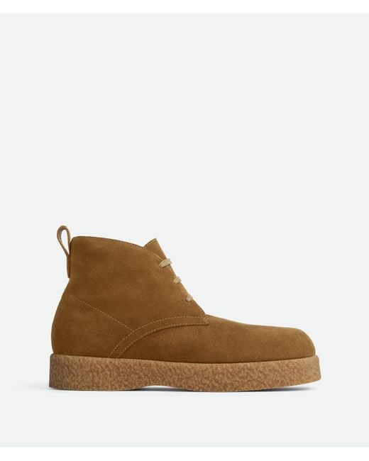メンズ Bottega Veneta トリノ レースアップ アンクルブーツ Brown