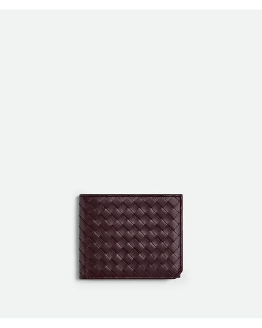 Bottega Veneta Purple Intrecciato Piccolo Bi-Fold Wallet for men