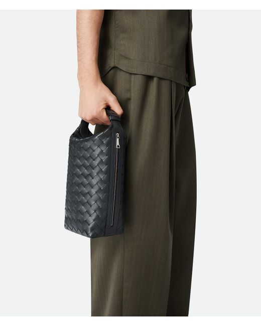 メンズ Bottega Veneta イントレチャート バーティカル ウォレス Black