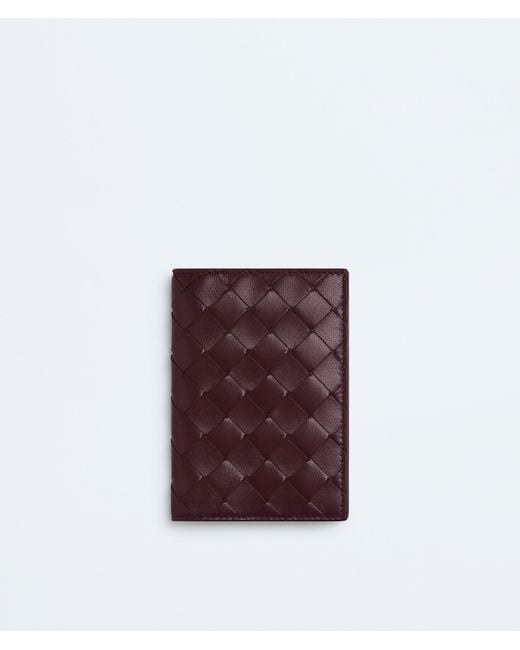 Bottega Veneta Red Intrecciato Passport Case
