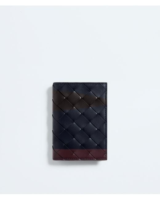 Bottega Veneta White Intrecciato Flap Card Case for men