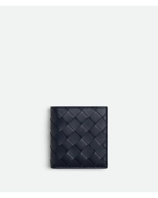 Bottega Veneta Blue Intrecciato Slim Bi-Fold Wallet for men