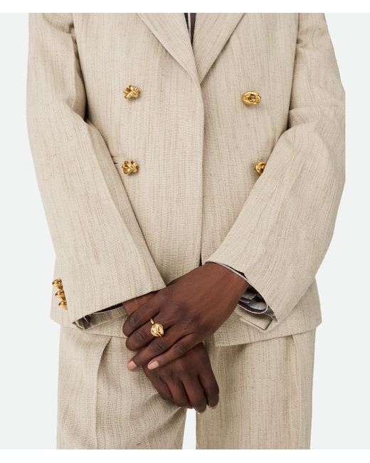 Bottega Veneta Metallic Drop Ring