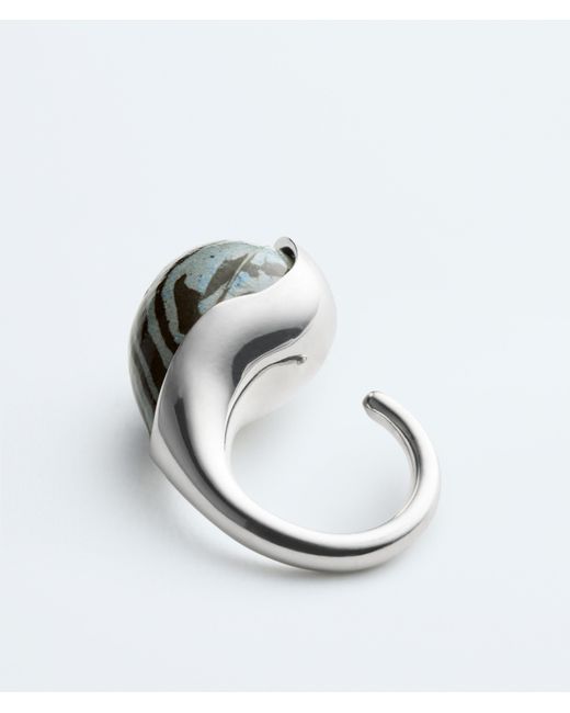 Bottega Veneta White Drop Ring