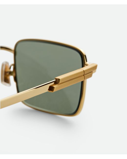 Bottega Veneta Green Classic Rectangular Sunglasses