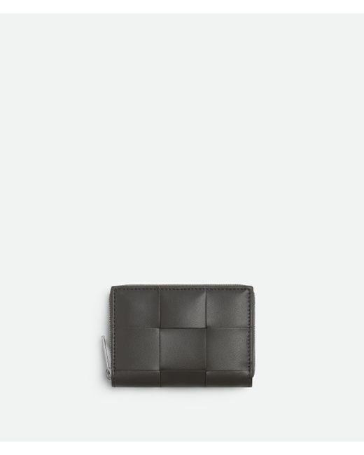 メンズ Bottega Veneta カセット ファスナー付きコインパース Gray