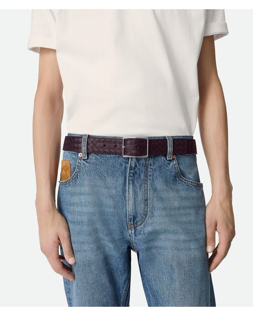 Bottega Veneta Intrecciato Piccolo Gürtel in Multicolor für Herren