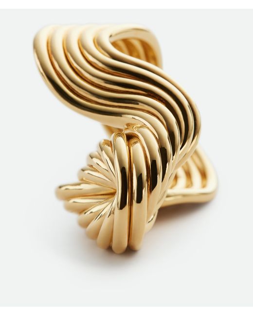 Bottega Veneta Metallic Slice Ring
