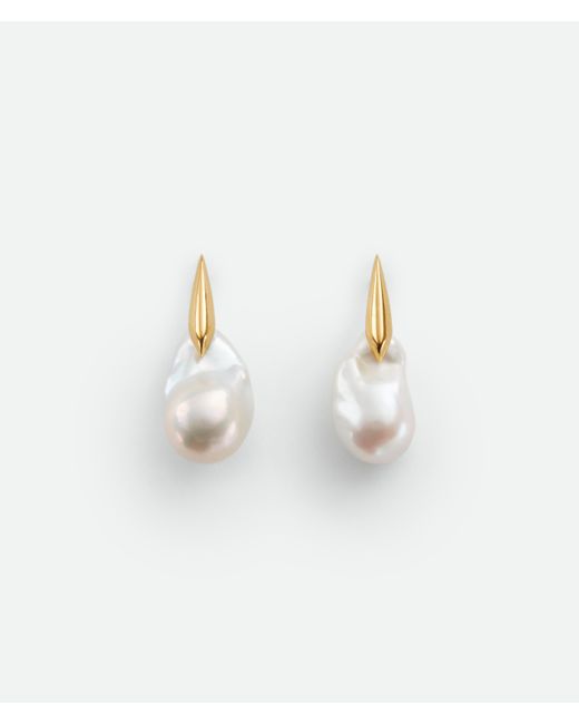 Boucles D'oreilles Pearl Grand Format Bottega Veneta en coloris White