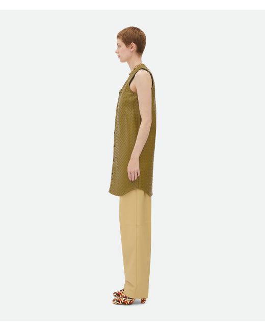 Bottega Veneta イントレチャートレザー ドレス Metallic