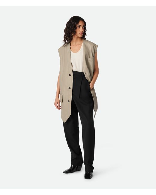 Bottega Veneta レザー ジレ White