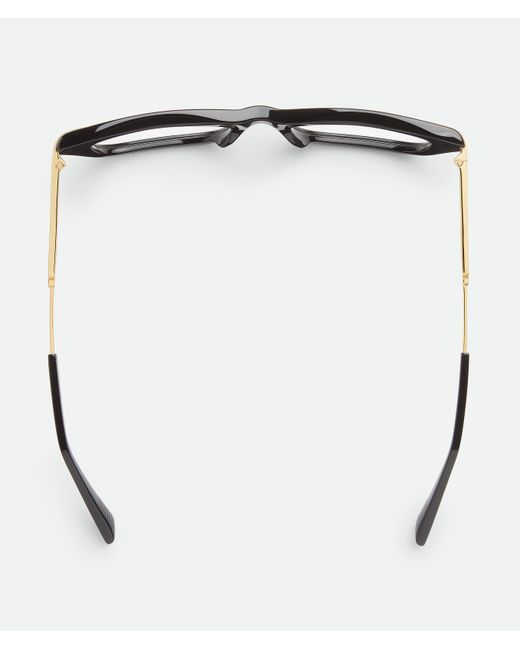 Bottega Veneta Black Classic Rectangular Eyeglasses