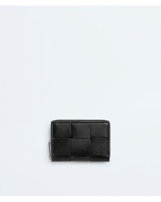 Bottega Veneta Black Cassette Zippered Coin Purse for men