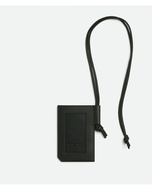 Bottega Veneta White Intrecciato Piccolo Badge Holder for men