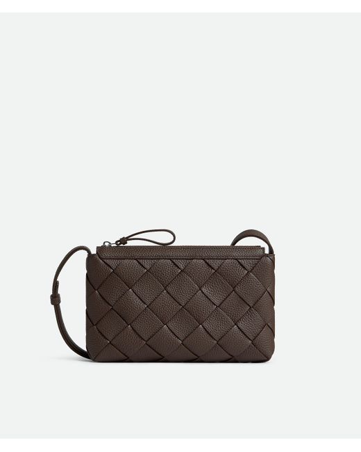 Bottega Veneta Brown Diago Zipped Messenger for men