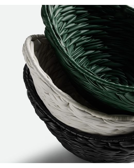 Bottega Veneta Green Intreccio Foulard Nest Basket