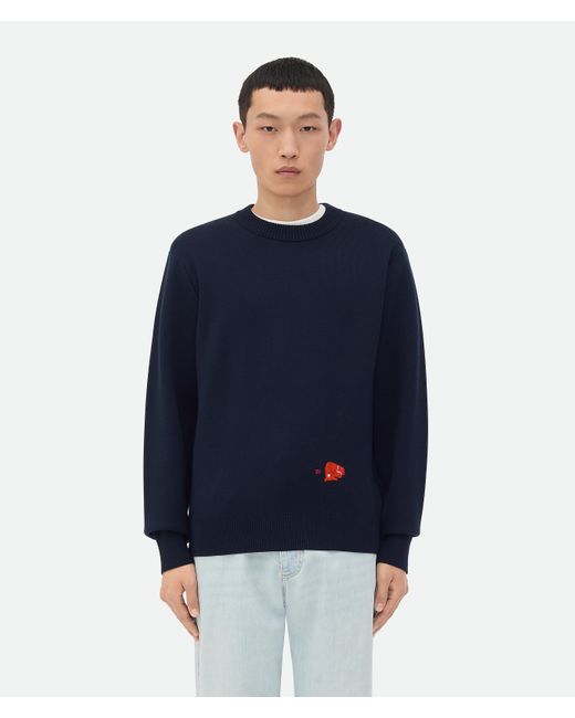 メンズ Bottega Veneta ウール＆ビスコース セーター Blue