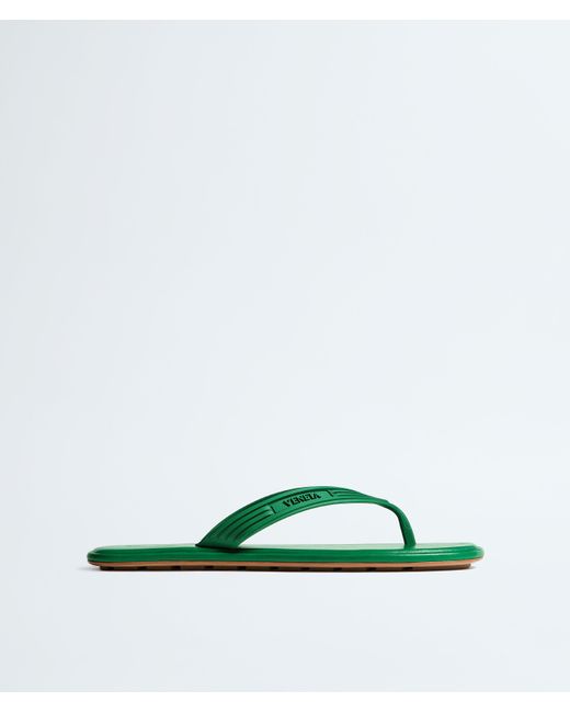 Bottega Veneta Green Sampieri Flat Thong